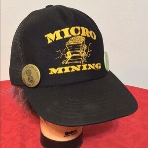 Micro Mining Coal Snapback Hat Cap CWA Union Pins